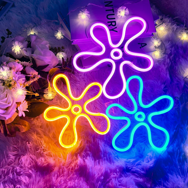 Eliaas 15'' Floral Themed Neon Sign